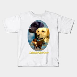 Labrador Retrievers Breed Art with Nameplate Kids T-Shirt